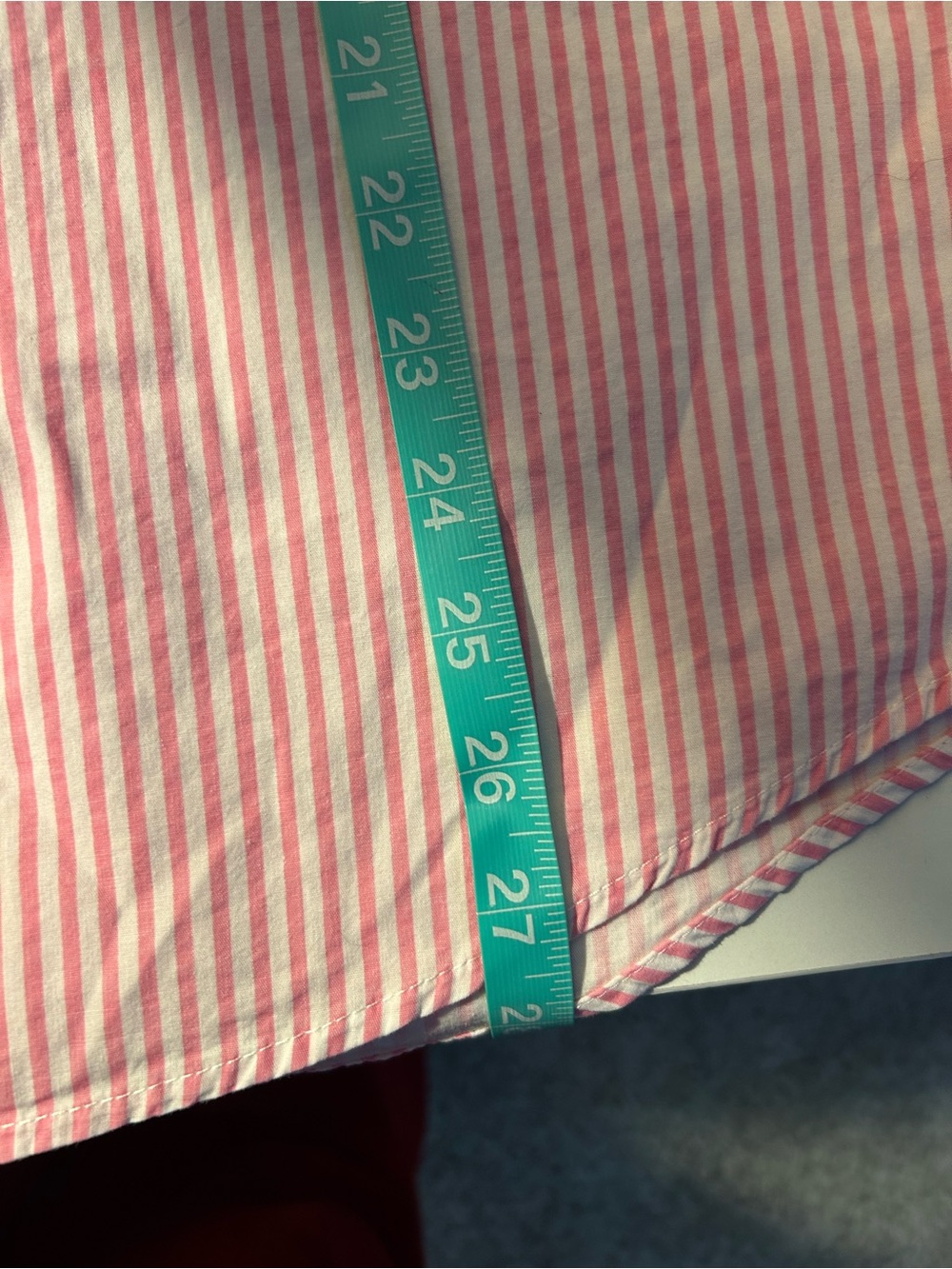 Boutique Women’s Pink & Yellow Striped Button-Down Short Set - Picture 7 of 8